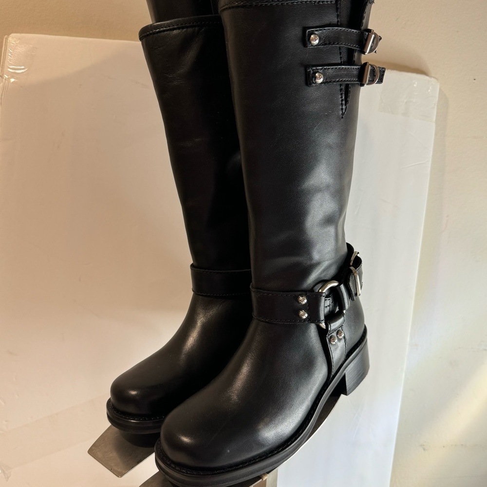 Steve Madden Bryanna Leather Black Boot Brand new Women’s size 5
